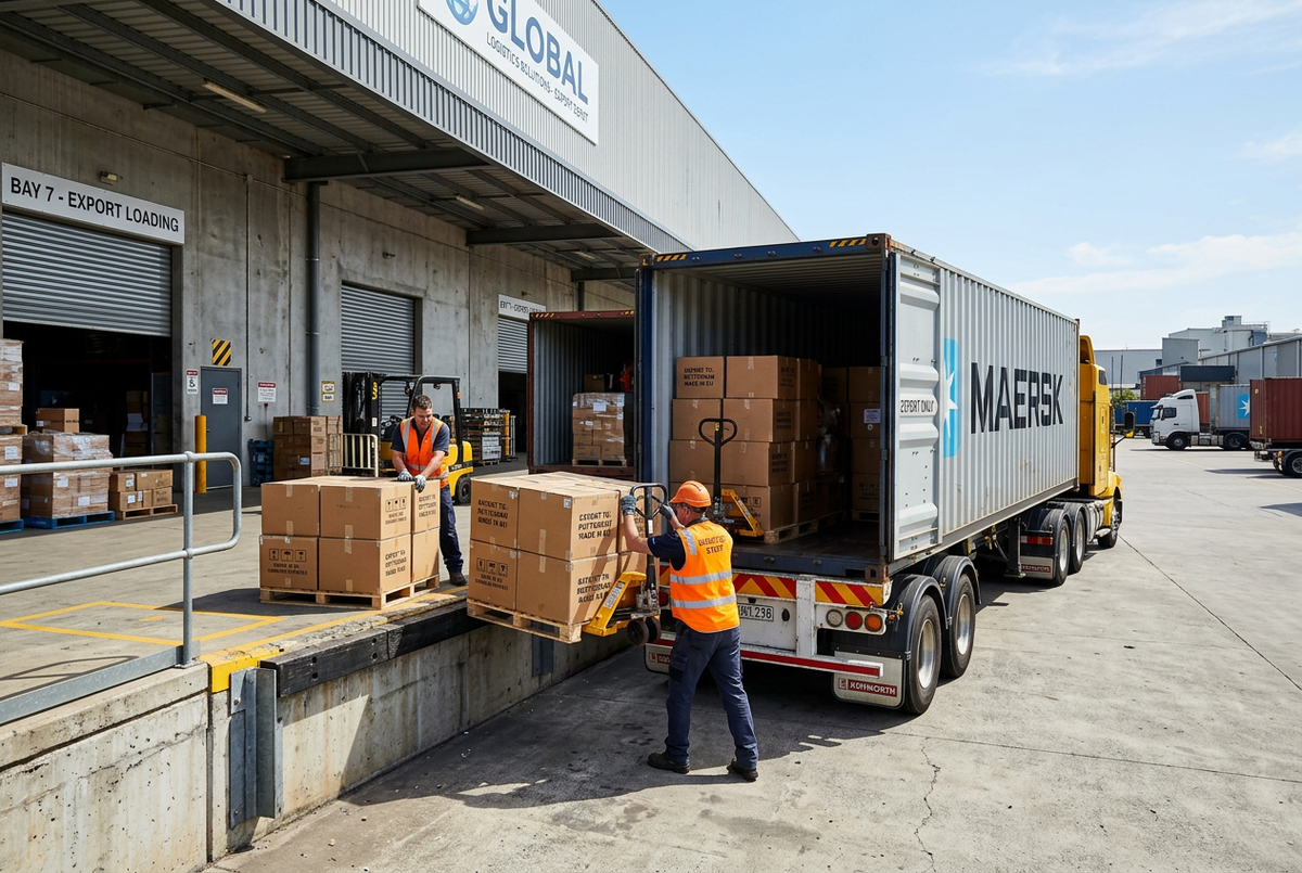 40HQ Container Export Loading & DDP Shipping